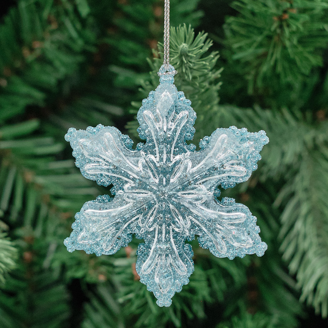Pale Blue Acrylic Snowflake Decoration