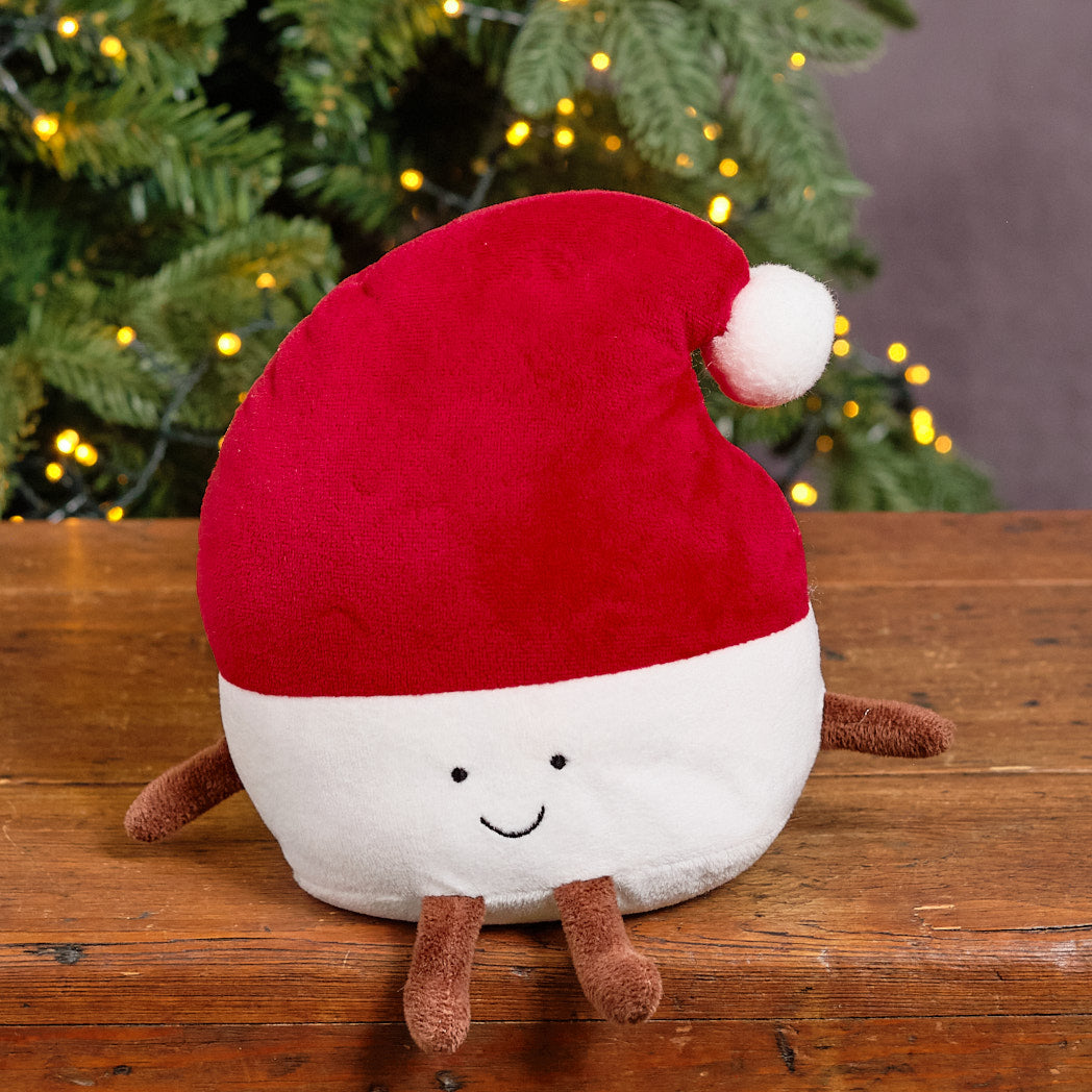 Smiling Plush Santa Hat Decoration