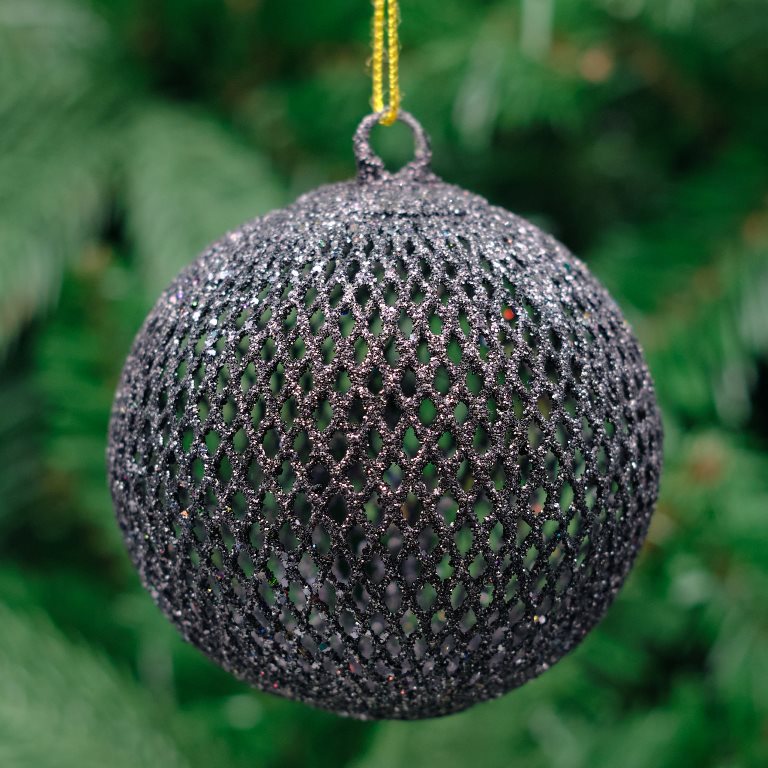 Wire Glitter Bauble