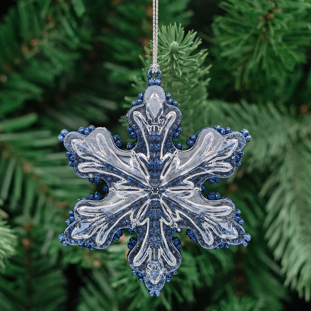 Dark Blue Acrylic Snowflake Decoration
