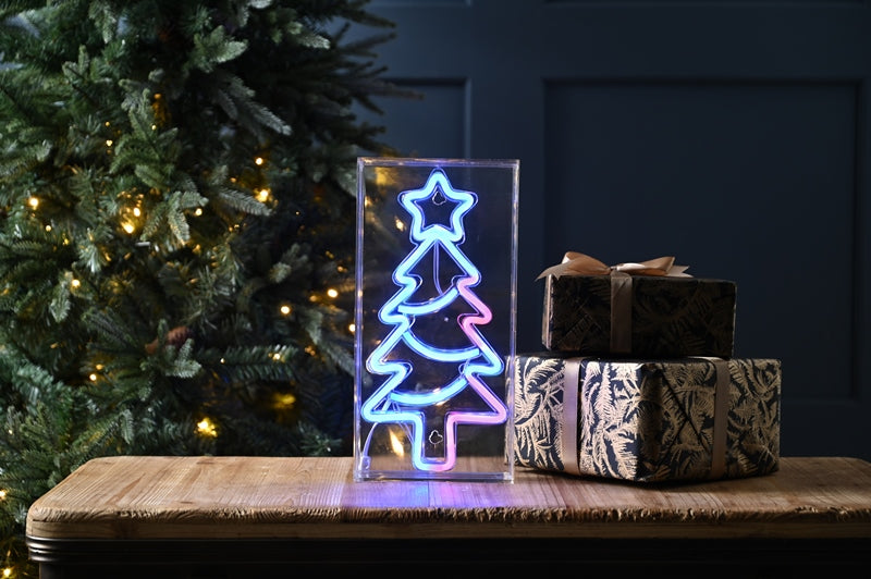 Neon Christmas Tree Light