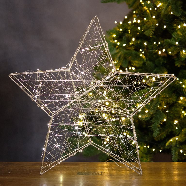 Light Up 60 LED Wire Star