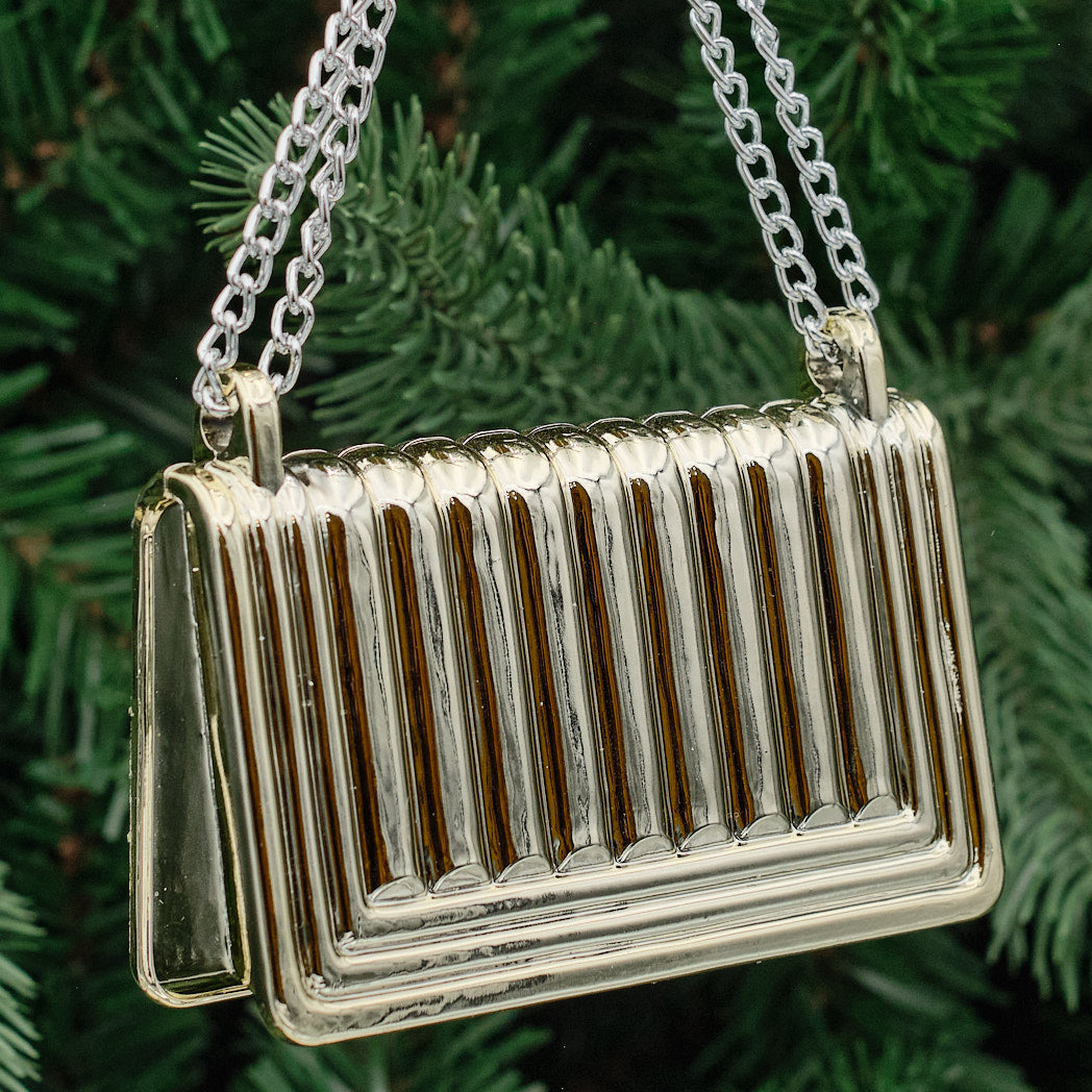 Gold & Silver Jewelled Acrylic Handbag Decoration