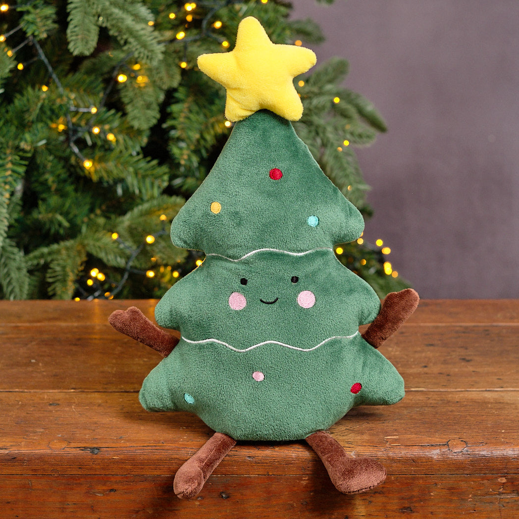 Smiling Plush Christmas Tree Decoration