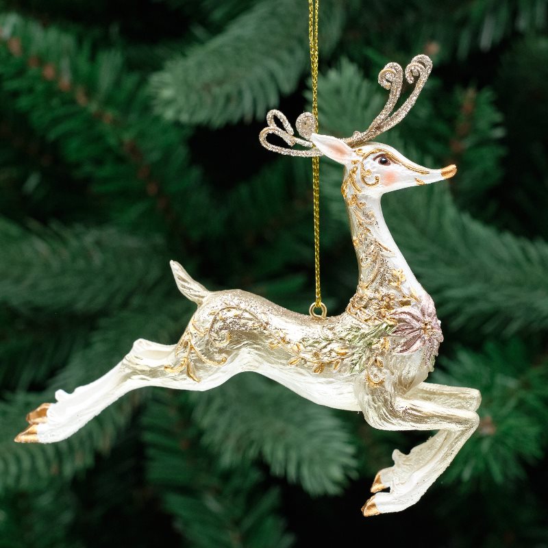 Prancing Golden Reindeer