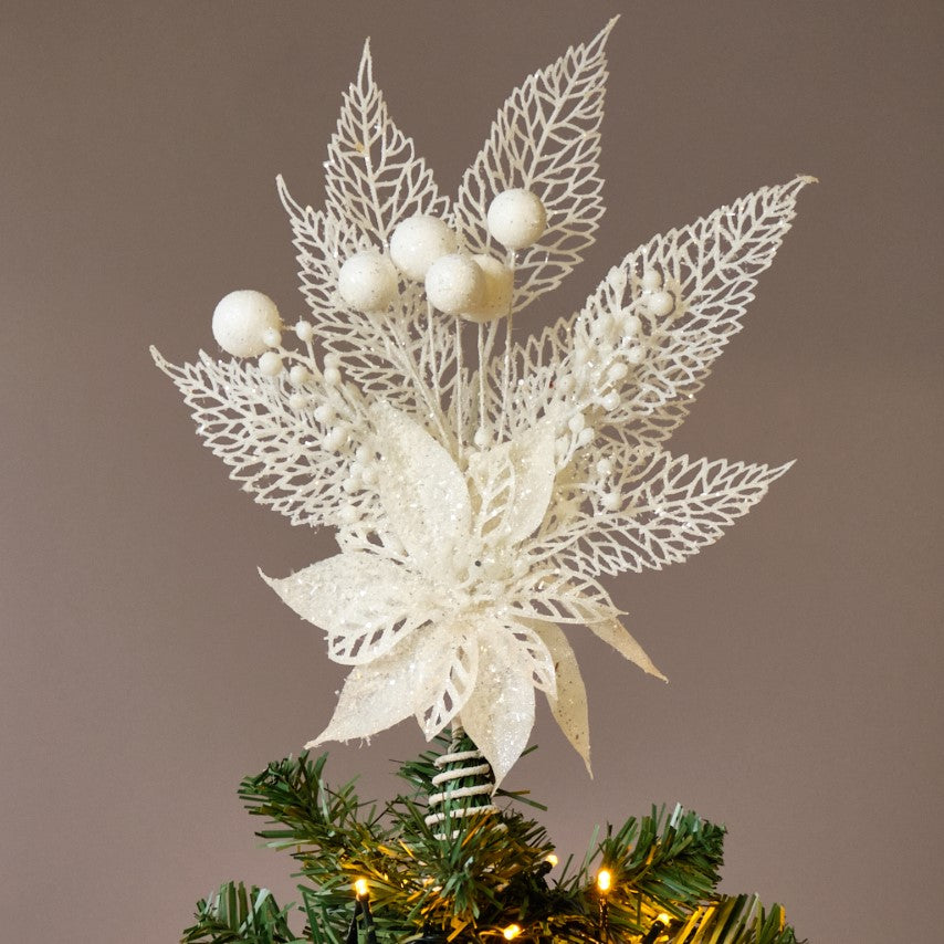 Poinsettia Christmas Tree Topper