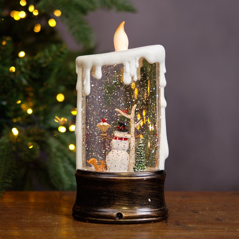 Snowman Candle Water Spinner
