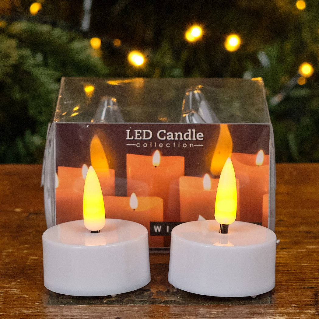 Warm White LED Tealights (Set of 4)