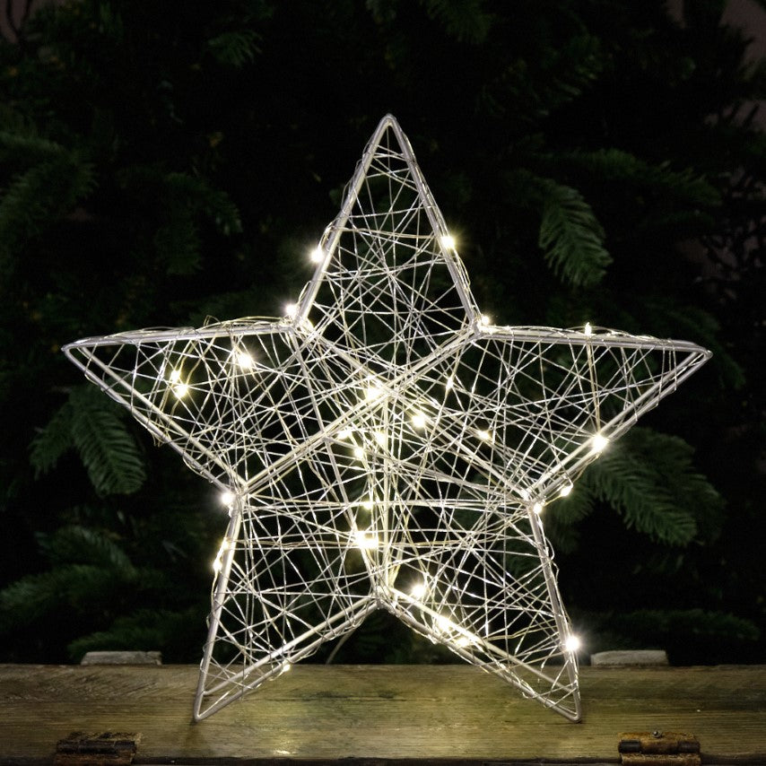 Light Up 30 LED Wire Star