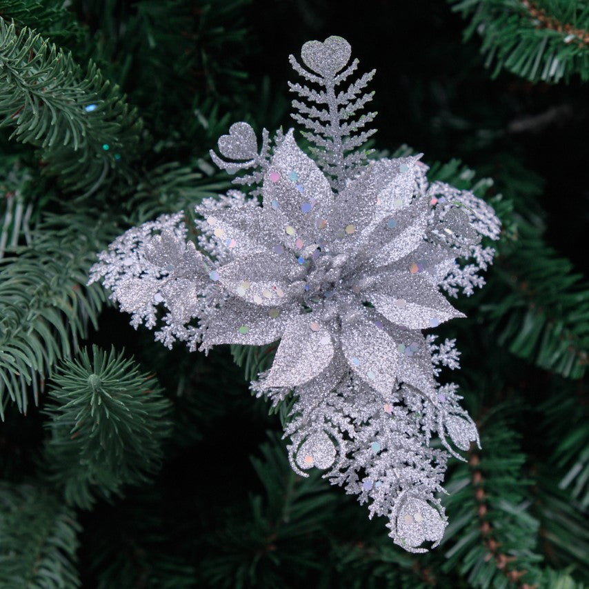 Poinsettia Fern Pick