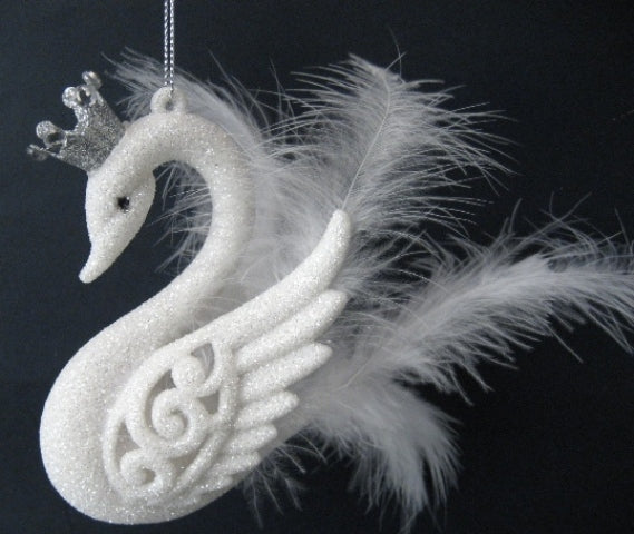 Deluxe Fluffy Wing Swan