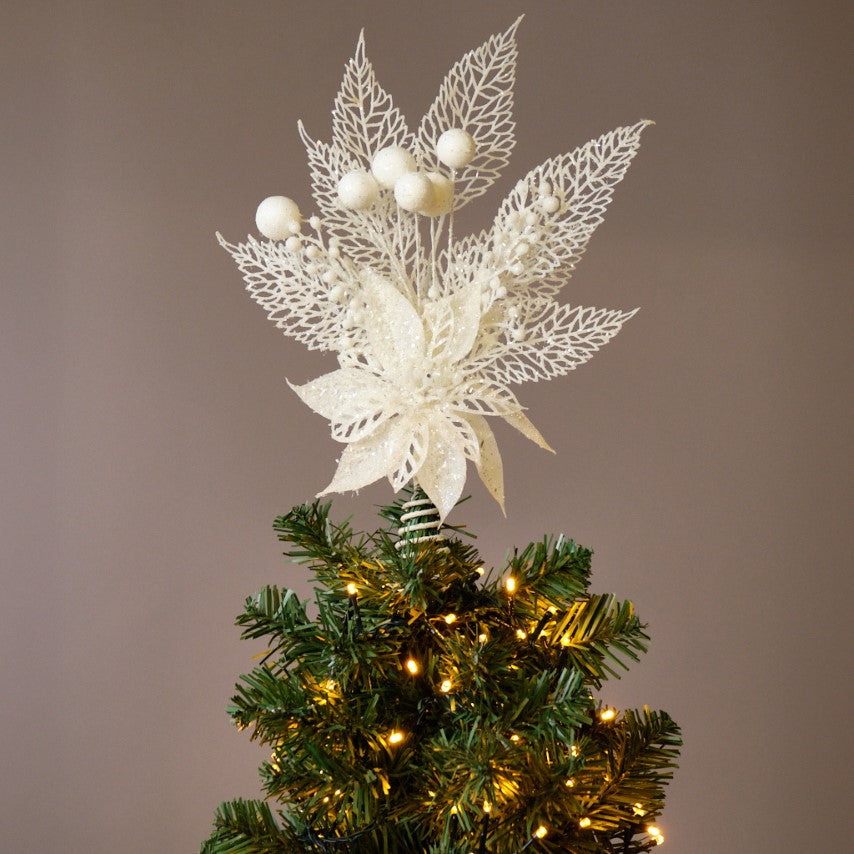 Poinsettia Christmas Tree Topper