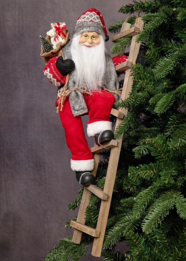 Santa Climbing Ladder