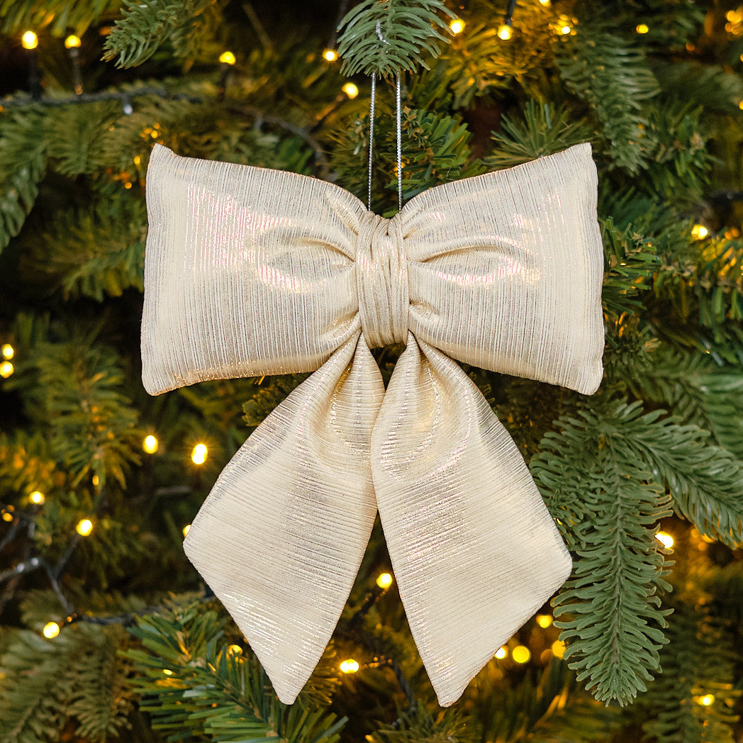 Medium Gold Shimmer Bow Decoration