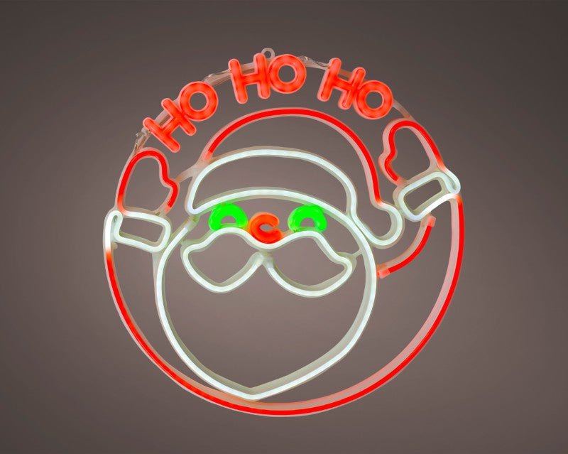 Animated Neon Ho Ho Ho Santa Sign
