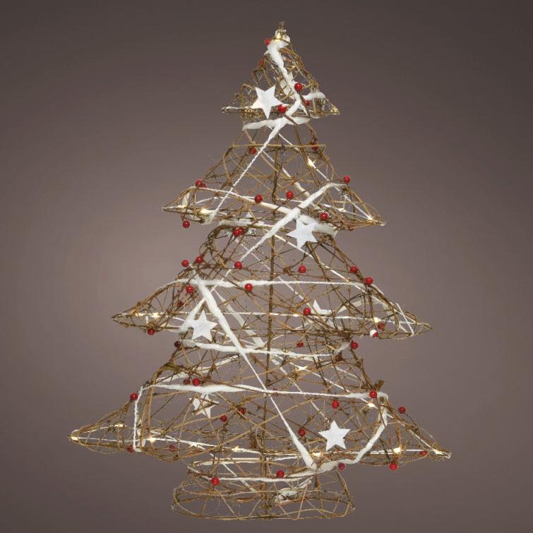 Light Up 30 LED Ratan Christmas Tree