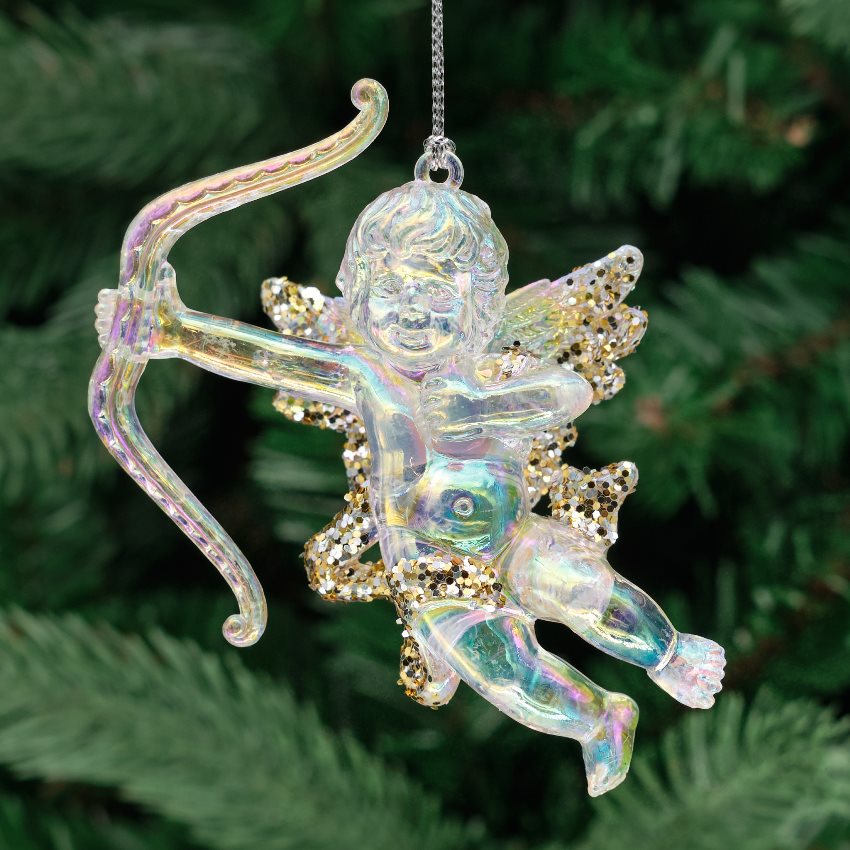 Acrylic Cherub With Bow