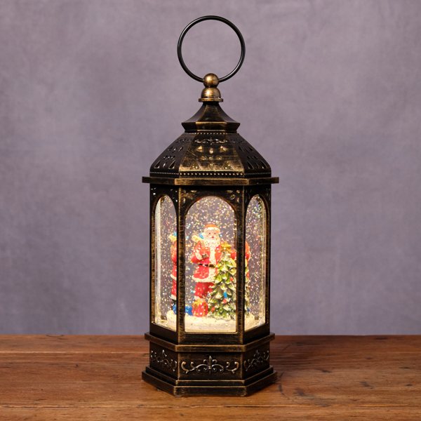 Small Santa Lantern Water Spinner