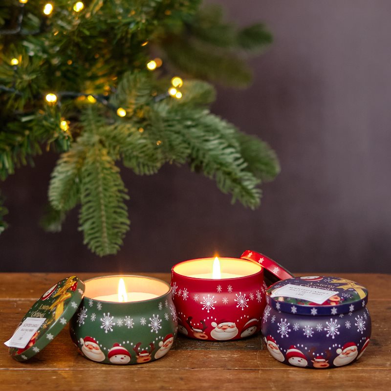 Christmas Scented Round Candle Tin