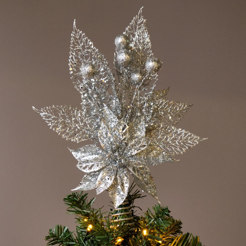 Poinsettia Christmas Tree Topper