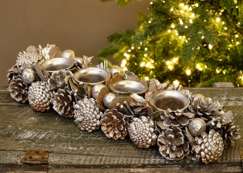 Pine Cone Candle Holder