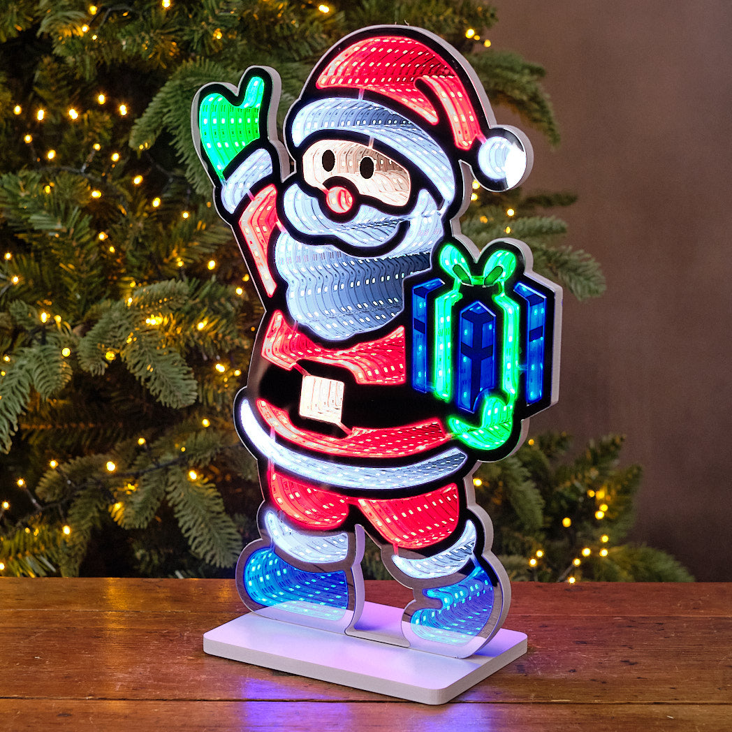Santa Infinity Mirror Light