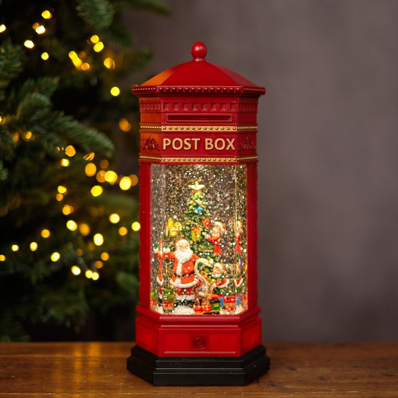 Musical Santa Post Box Water Spinner