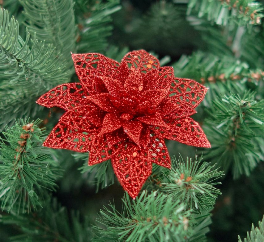 Mini Poinsettia Clip-On