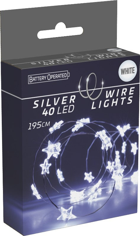 Indoor Star Battery Wire 40 LED Star Lights