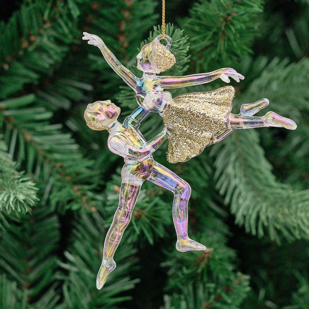 Iridescent Acrylic Ballet Duo Tree Decoration