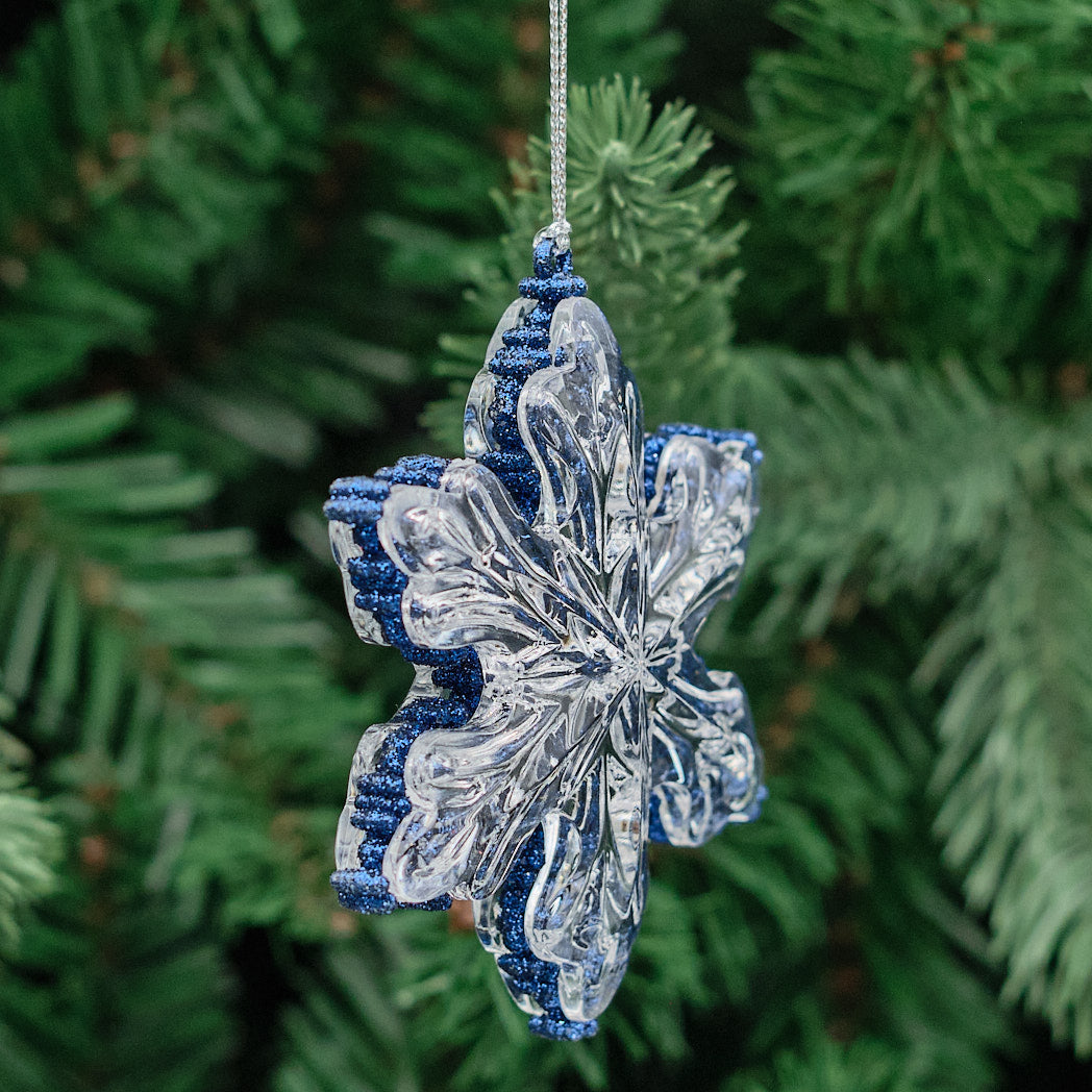 Dark Blue Acrylic Snowflake Decoration
