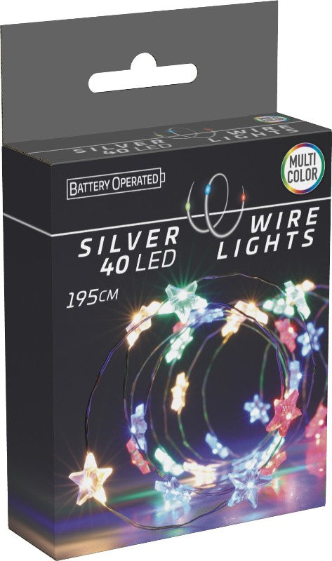 Indoor Star Battery Wire 40 LED Star Lights