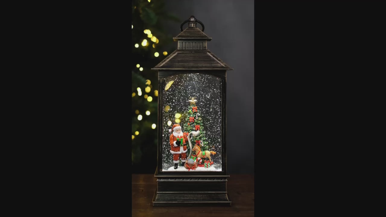 Large Santa Lantern Water Spinner
